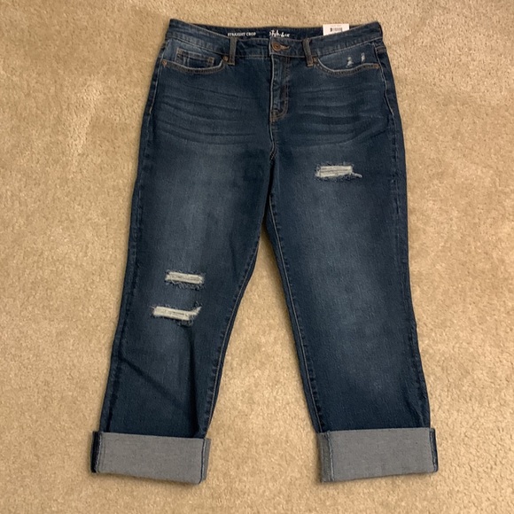 Style & Co Straight Crop Mid Rise Jeans - Picture 8 of 12